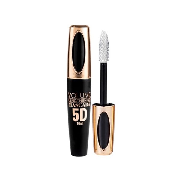 Alide Mascara Blanc 5D Waterproof 10 Ml, Mascara Volumisant, Recourbant Et Durable, Maquillage blanc 