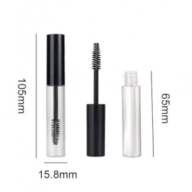 Lot de 3 tubes vides de 10 ml pour mascara et gloss à lèvres avec inserts en caoutchouc et entonnoirs pour crème à cils - Kit
