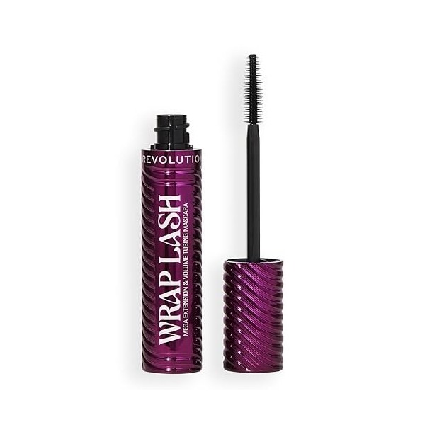 Revolution, Mascara Tubing Wrap Lash, Anti-Bavure et Résistant à lEau pour Longueur et Volume, Végan et Non Testé sur les An ...