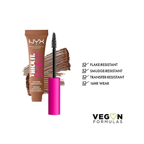 NYX Professional Makeup Thick It Stick It Mascara sourcils Auburn Mascara