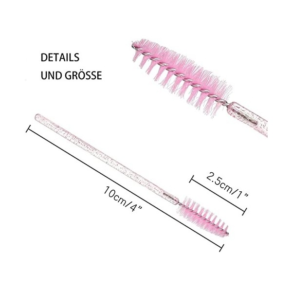 Lot de 100 brosses à cils jetables Mascara Baguettes magiques Applicateur de cils Sourcils Cosmétique Kit doutils de maquill
