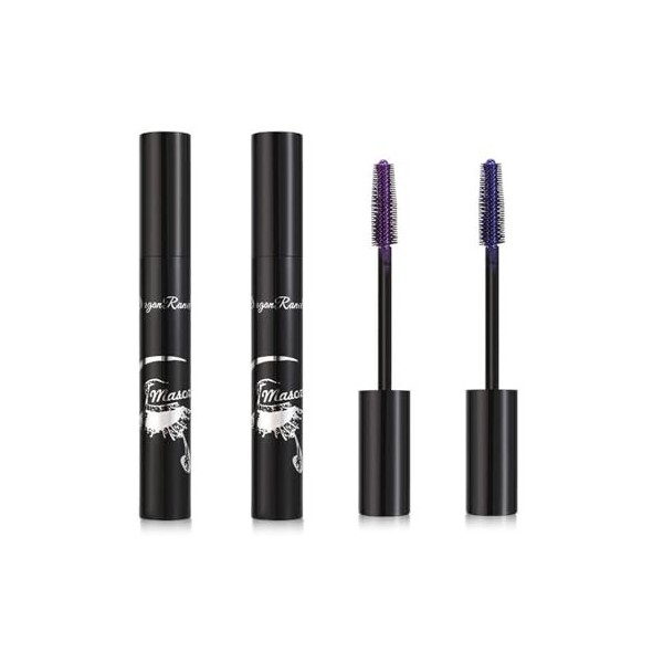 JCUGSBS 5D Silk Fiber Mascara Waterproof Long, Mascara Volume Noir Intense, Mascara volume et longueur, Convient aux Yeux Sen