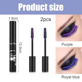 JCUGSBS 5D Silk Fiber Mascara Waterproof Long, Mascara Volume Noir Intense, Mascara volume et longueur, Convient aux Yeux Sen