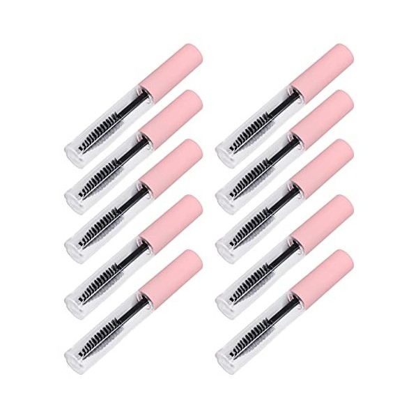 Lot de 10 Tubes de Mascara Transparents, 5ml, Flacons Cosmétiques Portables avec Entonnoirs et Inserts en Caoutchouc pour Hui