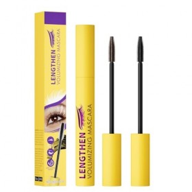 Bubble Mascara Waterproof Noir/Marron Colossal Mascara Cils Maquillage Longue Durée, Créer Un Look Naturel Noir + Marron Mas...