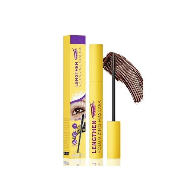 Bubble Mascara Waterproof Noir/Marron Colossal Mascara Cils Maquillage Longue Durée, Créer Un Look Naturel Noir + Marron Mas...