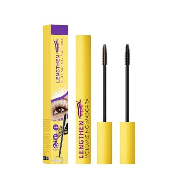 Bubble Mascara Waterproof Noir/Marron Colossal Mascara Cils Maquillage Longue Durée, Créer Un Look Naturel Noir + Marron Mas...