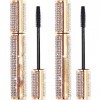 4D Flash Diamond Black Mascara, Waterproof Silk Fiber Thick Lengthening Mascara, Natural Smudge-proof Long Lasting Thick, All