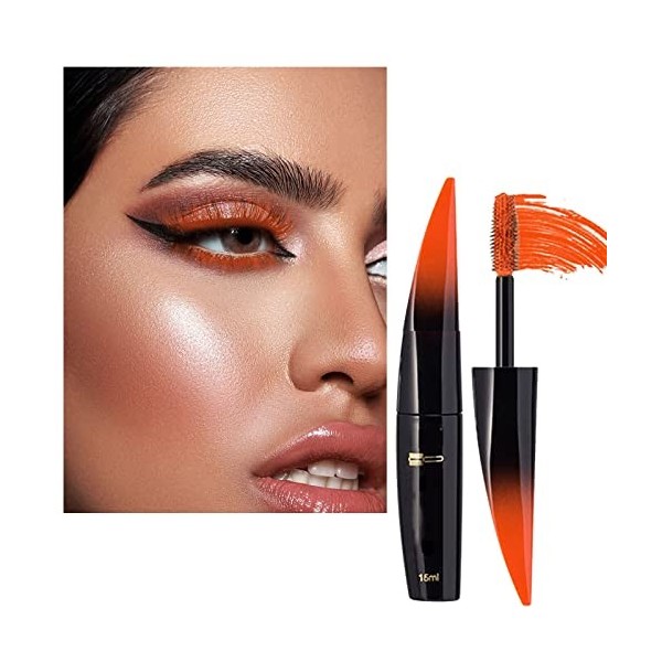 Mascara de cils en fibre de soie 4D mascara imperméable naturel -taches allongeant et long épais Argent Colloïdal Gel A, One ...