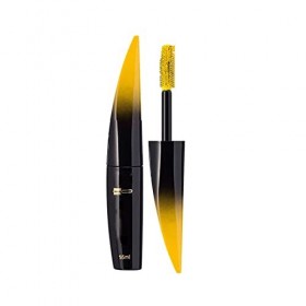 Mascara de cils en fibre de soie 4D mascara imperméable naturel -taches allongeant et long épais Argent Colloïdal Gel Yellow