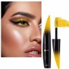 Mascara de cils en fibre de soie 4D mascara imperméable naturel -taches allongeant et long épais Argent Colloïdal Gel Yellow