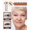 Mascara Waterproof pour les Femmes Agées aux Cils Clairsemés, 2Pcs Hypoallergénique Mascara Noir Marron Allongéet Volumisant,...