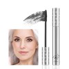 Mascara Waterproof pour les Femmes Agées aux Cils Clairsemés, 2Pcs Hypoallergénique Mascara Noir Marron Allongéet Volumisant,...