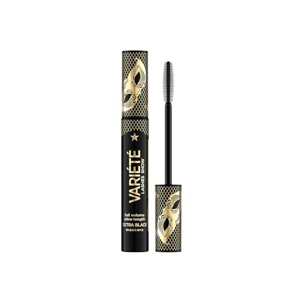 Eveline Cosmetics Variété Lashes Show Mascara – Extreme Black, volume & longueur, formule végétalienne Mascara
