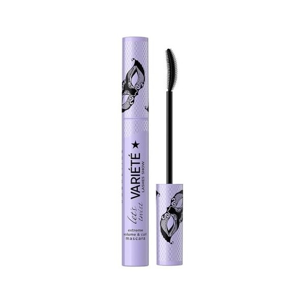 Eveline Cosmetics Variété Lashes Show Mascara – Extreme Black, volume & longueur, formule végétalienne Mascara