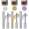 Lot de 3 mascaras pour cils colorés - Brillants et scintillants - Résistants aux taches - Longue durée - Pour une utilisation