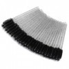 Lot de 100 brosses à cils jetables pliables en cristal pour extensions de cils, contour des sourcils et maquillage noir cris ...