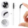 Lot de 100 brosses à cils jetables pliables en cristal pour extensions de cils, contour des sourcils et maquillage noir cris ...