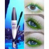 Lot de 2 mascaras télescopiques 5D vert rouge pour les yeux, imperméable, anti-salissures, longue tenue, mascara volumineux q