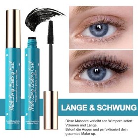 Lot de 2 mascaras imperméables noirs profonds pour volume et définition, résistants aux taches et non agglomérants, avec fibr