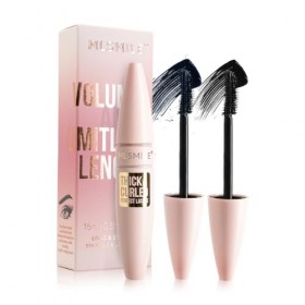 SHEEYOON Mascara en fibre de soie 4D, volume et longueur, base noire et coiffante, imperméable et résistant aux taches, volum