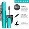 Lot de 2 mascaras imperméables noirs - Longueur et volume - Formule résistante aux frottements - Pour maquillage quotidien - 