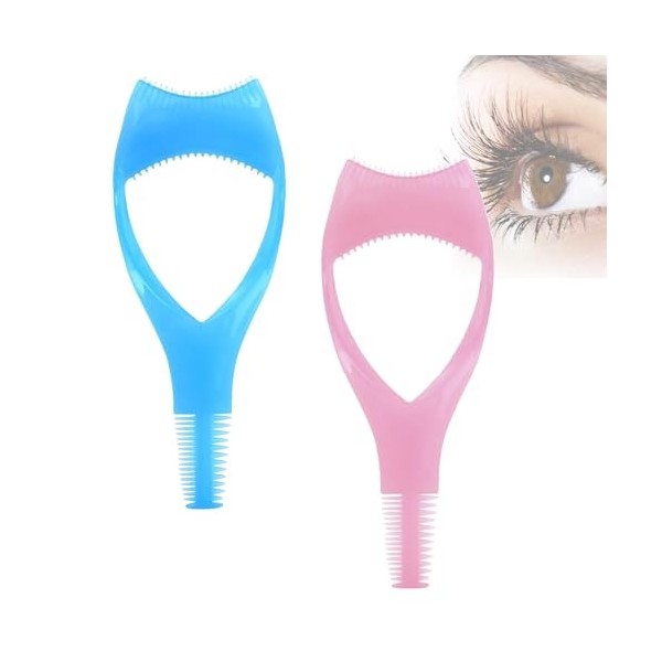 JCUGSBS 3 En 1 Maquillage Cils,Mascara Guide Applicateur,Outil Supérieur Inférieur Mascara Guide,Applicateur Cils Peigne Cosm