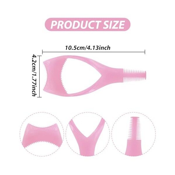 JCUGSBS 3 En 1 Maquillage Cils,Mascara Guide Applicateur,Outil Supérieur Inférieur Mascara Guide,Applicateur Cils Peigne Cosm