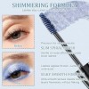 Lot de 4 mascaras à paillettes pour cils avec éclat diamant, imperméable, longue durée, volume et élan, pour fête et festival