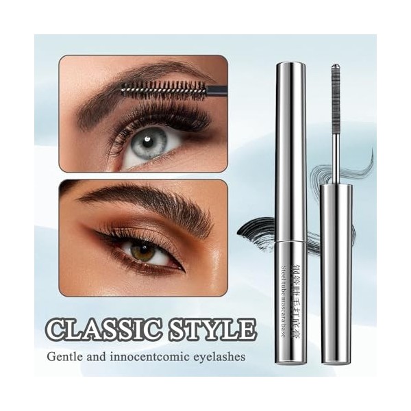 3 Pcs Mascara Métallique, Mascara à Brosse Métallique, Allonge et Courbe, Application Uniforme Sans Grumeaux, Résistant à lE