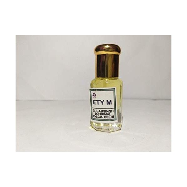 ETY M Attar/Ittar Concentré Huile de Parfum -10 ml Unisexe énergisant Bel arôme