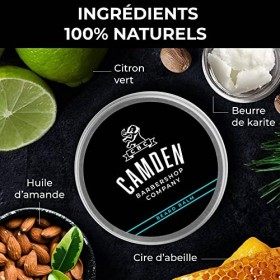Baume à barbe «ORIGINAL» de Camden Barbershop Company ● fabriqué au Royaume-Uni Pour ● lEntretien et le Soin de Barbe ● Prod