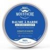 Baume à Barbe Homme 98% Naturel de Big Moustache - Fabriqué en France - Enrichi à lHuile de Ricin et Beurre de Karité - Pour