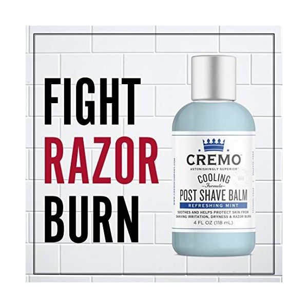 CREMO - Cooling Baume Après-Rasage Rafraîchissant Pour Homme | Anti-Feu du Rasoir | 118ml