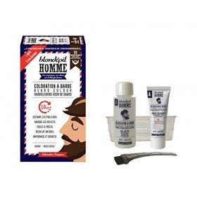 Blondépil Homme Coloration A Barbe Châtain Naturel Barbe/Moustache Kit 3 Utilisations