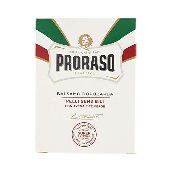 Proraso baume après-rasage blanc pour peaux sensibles, 100 ml