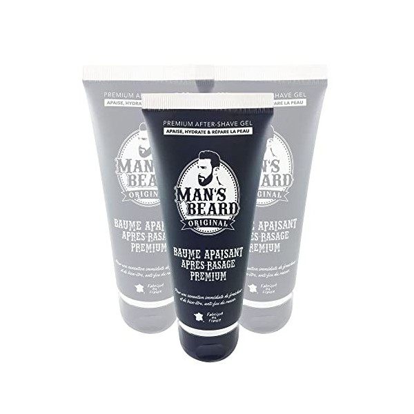 Mans beard - Baume Apaisant Après-Rasage - 100 Ml - Actif Réparateur Après Rasage - Soulage Et Répare Les Irritations du ras