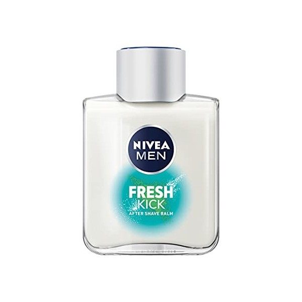 NIVEA Men Fresh Kick Baume après-rasage 100 ml , lotion après-rasage rafraîchissante, soin de la peau pour homme, baume aprè