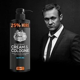 The Shave Factory Crème après-rasage et eau de Cologne 2 en 1 500 ml 25% plus – Barbiers professionnels et amateurs de rasage