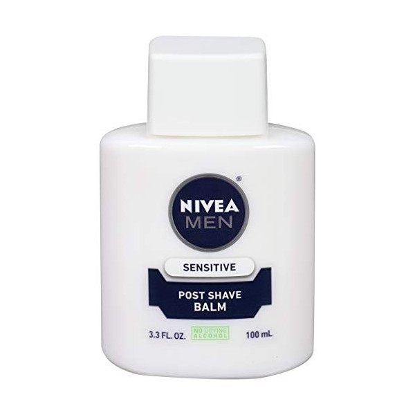 Nivea Men Sensitive Baume après-rasage pour les hommes à la peau sensible, 0 % dalcool lot de 3 