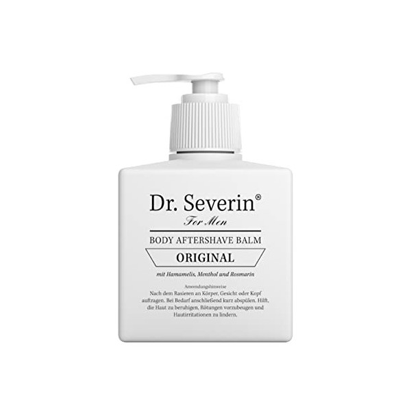 Baume après-rasage Dr. Severin Original pour homme I contre les boutons I élimine les irritations I effet rafraîchissant I sa