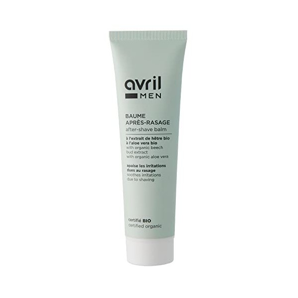 Avril - Baume Après-Rasage Homme Bio - Non Gras, Non-Collant - Aloe Vera Bio - Apaise, Hydrate - 98% dOrigine Naturelle - Ce