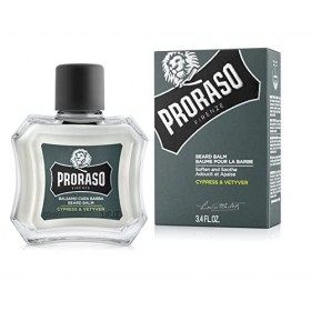 Proraso Baume Barbe, Cyprès & Vétiver, 100 ml, Baume à barbe parfumé, Adoucit, protège et soulage les démangeaisons et linco