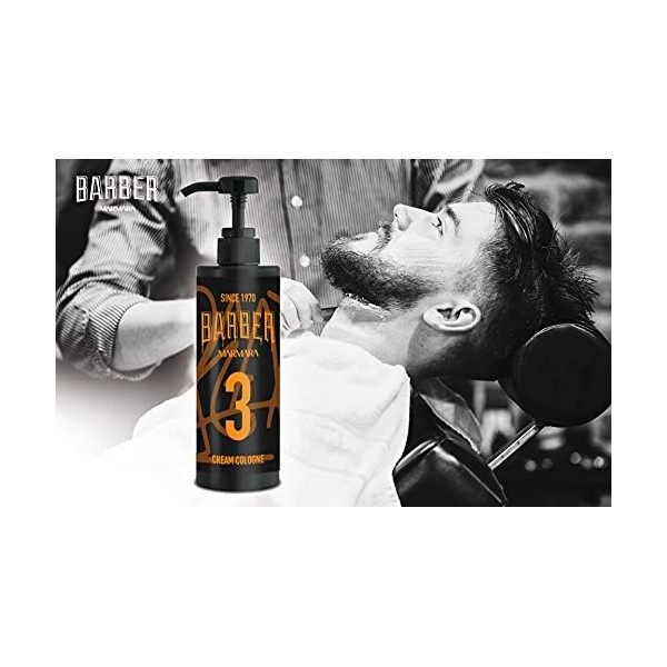 BARBER MARMARA No.3 Baume Après Rasage Homme - Crème Cologne Homme - 400ml - Gel Après Rasage Homme - Marque Contre Rasage - 