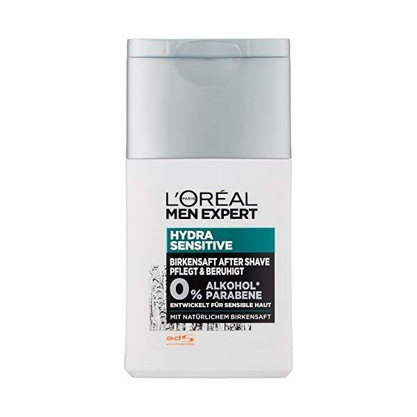 LOréal hommes Expert Hydra sensible Sève après-rasage LIQUIDE, de 2 paquet 2 x 125 ml ,