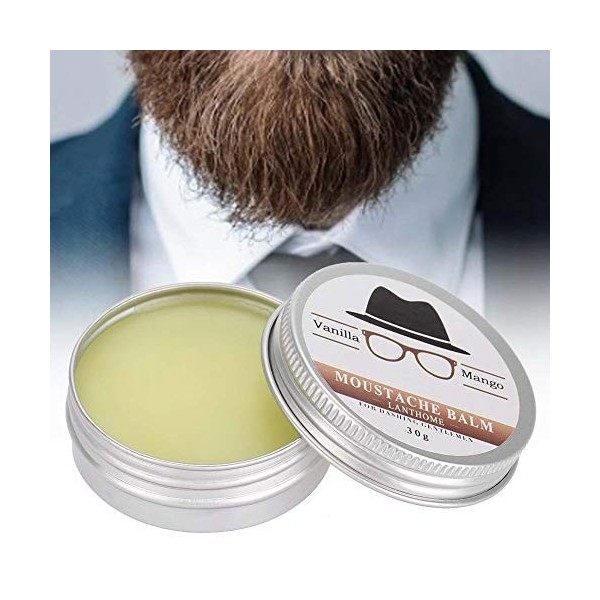 30g hommes barbe toilettage cire moustache cire hydratante pour barbe lisse style rasage soins barbe cheveux crème coiffante