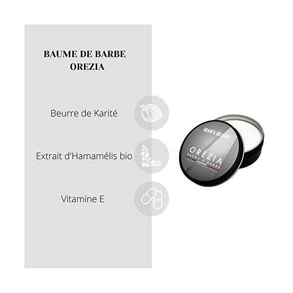 MANS BEARD - Baume à barbe - Orézia - Musc Tabac - 100% Fabriqué en France - Ingrédients dorigine naturelle - 90 ml