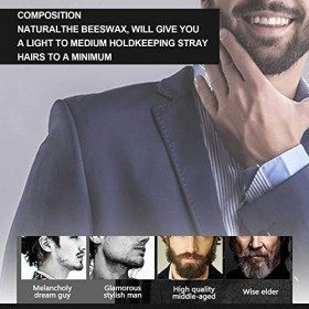 Baume à barbe 60g Crème à barbe Homme Soin de la barbe Nourrissant Anti-démangeaisons Barbe Styling Care Cream renforce et ad