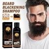 Teinture à barbe pour hommes | 30 ml Shampooing noircissant doux aux herbes naturelles | Mens Beard Care Conditioner Hydratan