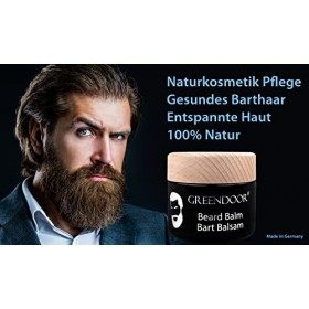 Greendoor baume à barbe, soin de la barbe, 100% BIO et VÉGÉTALIEN, adoucit les barbes, aux arômes naturels de citron - sublim